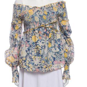 Alice McCall Floral Print Off-The-Shoulder Blouse M | US6